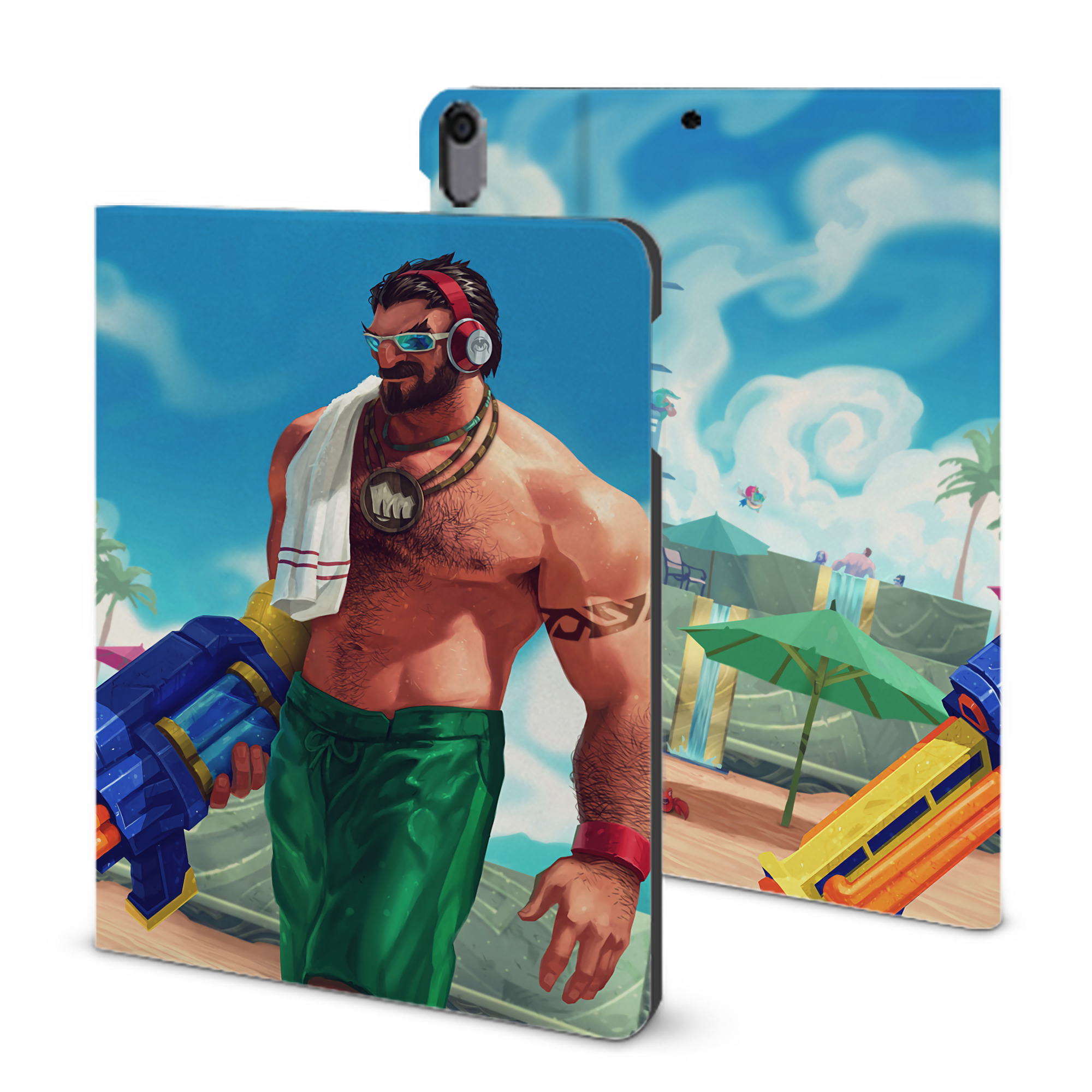 （画像用） リーグ・オブ・レジェンド League of Legends LOL IPad ケース ブック型 PUレザー TPU 耐衝撃 軽量 薄型 ペン収納なし 全面保護 IPad 各モデル対応